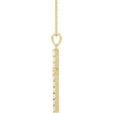 14K Yellow 1/5 CTW Natural Diamond Cross 18" Necklace